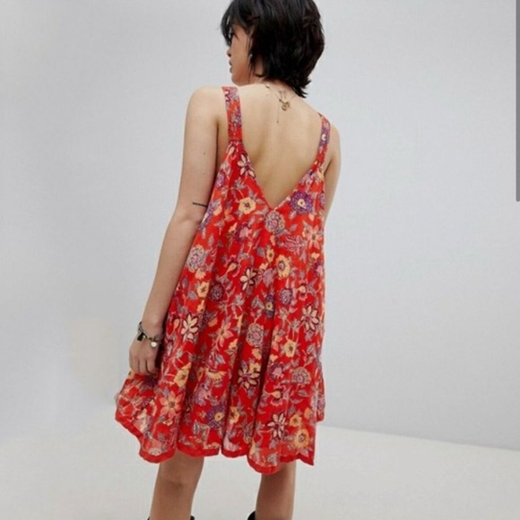 Free People Red Oh Baby Tunic Dress in Excellent Condition - Picture 3 of 10